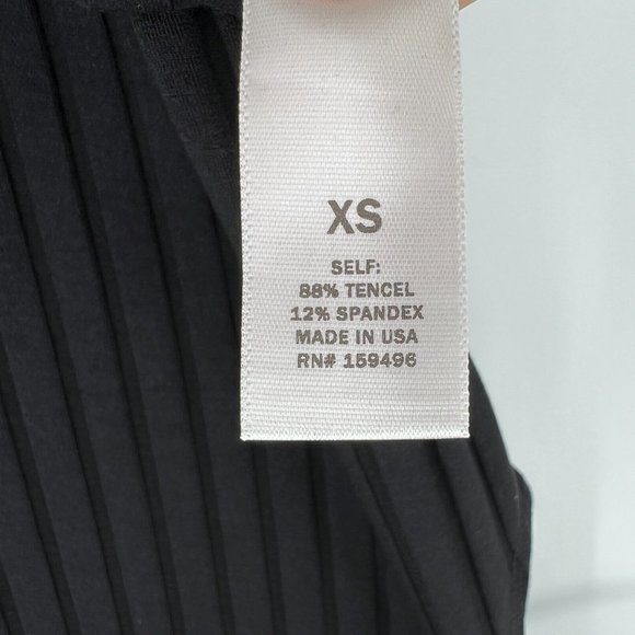 LETT Women's Black Orly Sleeveless Mock Neck Top Blouse Wide Rib sz XS Verishop - Picture 7 of 7